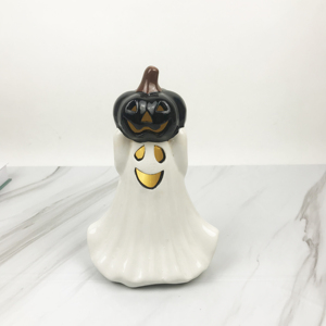 Fantasma in ceramica di fabbrica con decorazione di Halloween in ceramica divertente zucca - Product Image 2