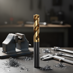 Broca helicoidal HSS Co de 8.3 mm con revestimiento de TiN autocentrante para perforación de metal - Product Image 3