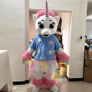 Costume de mascotte de licorne adulte personnalisable de haute qualité Costume de performance de <span class=keywords><strong>patrouille</strong></span> en <span class=keywords><strong>peluche</strong></span> et EVA unisexe pour Noël et Halloween - Product Image 1