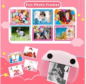 Caméra vidéo numérique Portable 1080P HD pour enfants <span class=keywords><strong>Mini</strong></span> Selfie jouet d'impression instantanée avec compatibilité multimédia MicroSD zéro encre - Product Image 6