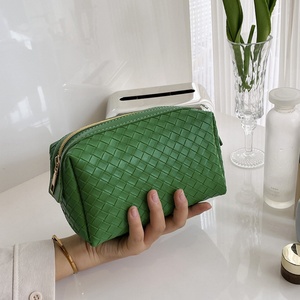 For Boshiho Custom Women's PU Leather Makeup <b>Bag</b> Large Capacity <b>Small</b> Cosmetic Travel Accessories Toiletries <b>Bag</b> Fashion Style - Product Image 1