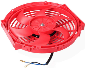 Rojo Universal 12V 10 pulgadas Ventilador Delgado Push Pull Radiador eléctrico Kit de montaje de refrigeración <span class=keywords><strong>E635</strong></span> - Product Image 4