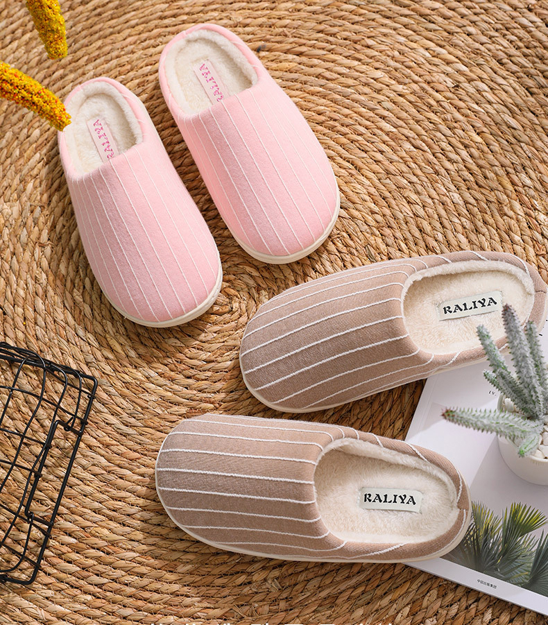 Home Winter Warm Cotton Slippers Women Indoor Soft Thickened Plush Slippers Wholesale