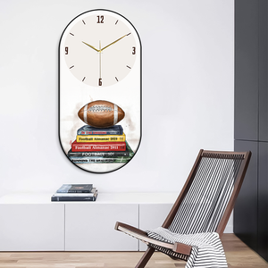 Moderno semplice ovale muta orologio da parete per <span class=keywords><strong>studio</strong></span> camera da letto soggiorno tradizionale ago di fabbrica vendite dirette per Cross-Border - Product Image 3