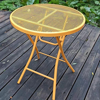 Meubles de patio en métal vintage design, table et chaises pliantes pour l'extérieur, jardin, cour, balcon, ensemble de meubles