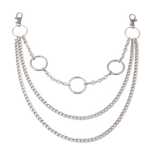 โซ่คาดเอวฮิปฮอปเมทัล ดีไซน์วงกลมหลายชั้น โลหะผสมสังกะสี สไตล์พังก์แฟชั่น สำหรับใส่ลำลอง - Product Image 5