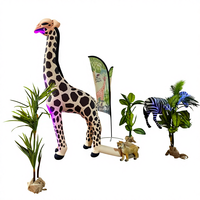 Girafe géante gonflable publicitaire avec certification CE, taille personnalisable et ventilateur intégré pour l'inflation
