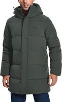 Manteau d'hiver long pour homme Pioneer Camp, à capuche, imperméable, isolé, rembourré, épais, chaud, coupe-vent, parka