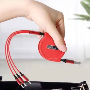 Promotional Gift 12W <b>Fast</b> <b>Charging</b> Usb Retractable 3A 3-In-1 Data for Mobile Phones <b>Type</b> <b>C</b> Phone <b>Cable</b> - Product Image 4