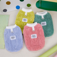 Sweat à capuche classique en polaire pour petits chiens et chats, couleur unie, automne-hiver