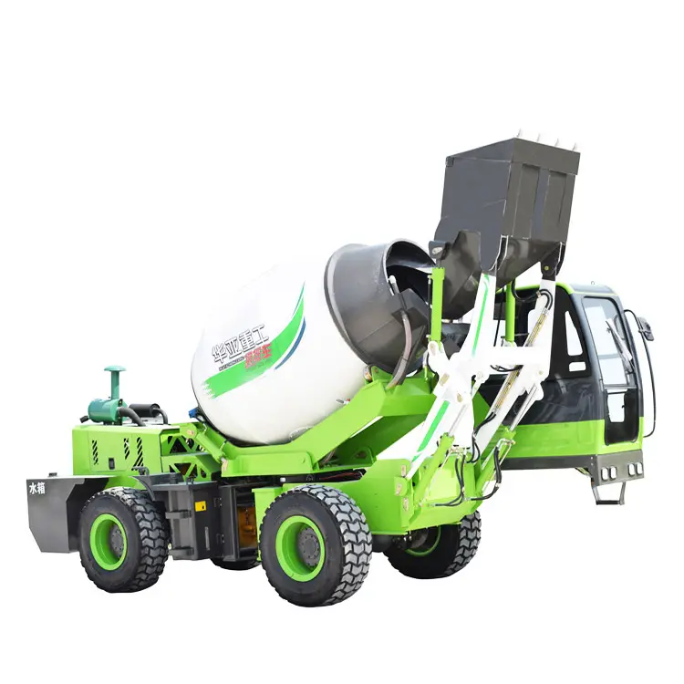 HUAYA Hormigonera Self Loading Concrete Mixer Details Transit Mixer with Lift Brandnew 1.8 Cbm 55kw Mixing Power CBFC 50/40 2600