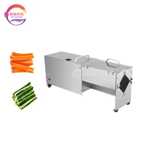 Máquina comercial industrial de corte de batatas fritas elétrica para uso em restaurantes e hotéis, cortador de tiras de pepino e batata para cozinha