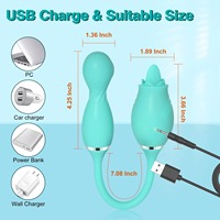 Rose Toys Zungen-Leck-Vibrations-Ei Weiblicher Klitoris-Nippel-Stimulator Kegel-Ball Erotikprodukte für Frauen