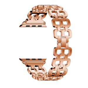 สายรัดข้อมือสเตนเลสสตีลสีโรสโกลด์สำหรับ Apple Watch Series 4/3/2/1สำหรับผู้ชายผู้หญิง - Product Image 6