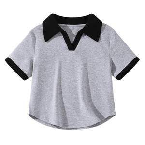 <strong>Clothing</strong> <strong>Manufacturers</strong>' New Arrivals High Quality 260g for Polo V-Neck Fashion Casual Summer T-Shirt Customized Loose Solid - Product Image 4