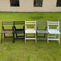 Chaise de loisirs portable et empilable en résine PP à dossier à lattes pour événements, jardins, balcons, mariages et locations