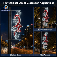 Luces Decorativas LED 2D Comerciales para Postes de Calle, Motivos Navideños para Resorts, Parques Temáticos, Ciudades, Festivales y Exhibiciones