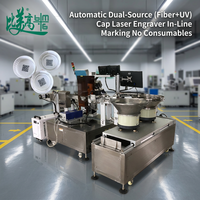 Machines de gravure laser automatiques pour bouchons de bouteilles, sans consommables, marquage continu en ligne pour les bouchons d'emballages alimentaires et cosmétiques