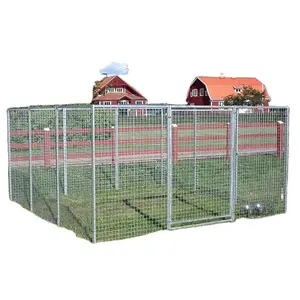 Professional factory wholesale welded wire mesh lowes iron fence large dog kennels and runs