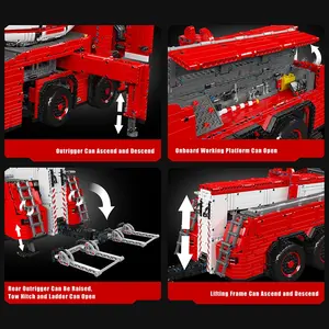 Mould <span class=keywords><strong>King</strong></span> 19008 MOC City Car, modèle de camion de remorquage motorisé APP/RC, <span class=keywords><strong>jouet</strong></span> de construction en briques à assembler soi-même pour enfants, cadeau, ensembles de blocs de construction - Product Image 6