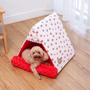 Hiện Đại Mềm Cotton Trong Nhà Tổ Mùa Đông Ấm Tam Giác Giường Vật Nuôi Có Thể Giặt Mèo Nhà & Con Chó Lều - Product Image 1