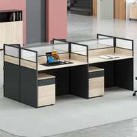 Vente en gros directe d'usine de meubles de bureau pour 2 et 4 personnes combinaison de bureau de poste de travail moderne bureau d'ordinateur de bureau pour le personnel