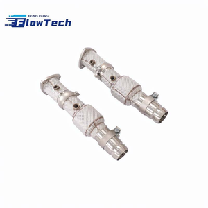 Downpipe haute performance FlowTech SS304 en acier inoxydable 200 cellules avec bouclier thermique pour Aston Martin Vantage 4.3L V8 – Fixation directe par boulons - Product Image 6