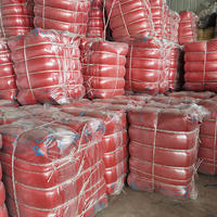 Bolsa de malla de plástico PP roja de 5 kg, 10 kg, 20 kg, 30 kg con cordón para empacar patatas, cebollas, leña, verduras, frutas y ajo