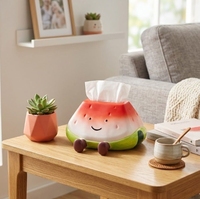Nouvelle boîte à essuie-tout en caoutchouc motif pastèque - Idéale pour la maison, le salon et les restaurants.