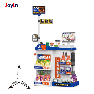 Juguete <span class=keywords><strong>de</strong></span> rol <span class=keywords><strong>de</strong></span> supermercado con escáner eléctrico, caja registradora, bolsa <span class=keywords><strong>de</strong></span> compras, juego <span class=keywords><strong>de</strong></span> simulación <span class=keywords><strong>de</strong></span> tienda <span class=keywords><strong>de</strong></span> comestibles para el hogar y el aula - Product Image 4