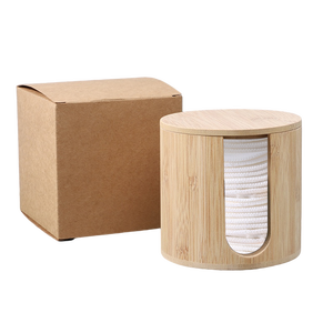 Tampons démaquillants en coton de chanvre réutilisables et biologiques, ronds de coton pour le visage, <span class=keywords><strong>lingettes</strong></span> de nettoyage pour bébé avec pot en <span class=keywords><strong>bambou</strong></span> - Product Image 2