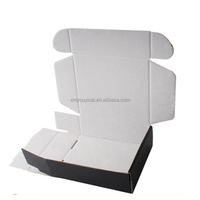 Boîte d'expédition en carton ondulé recyclable OEM, logo personnalisé imprimé, boîte pliante avec impression couleur intégrale