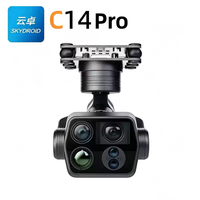 Caméra Skydroid C14 avec télémètre laser 1200m, 500W pixels, 4 pods lumineux, zoom 100x, imagerie thermique, caméra aérienne à cardan trois axes pour drone