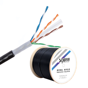 สายเคเบิลแลน SIPU กันน้ำ UTP FTP <span class=keywords><strong>SFTP</strong></span> แบบมีฉนวนป้องกัน Cat6 สำหรับใช้งานภายนอกอาคาร ความยาว 305 เมตร สายทองแดงแบบตีเกลียว CCA หุ้มด้วย PVC สำหรับเครือข่าย - Product Image 5