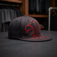 Gorra Snapback Personalizada de 6 Paneles con Diseño Espigado, Bordado con Cuentas, Visera Plana, Estilo Hip Hop y Streetwear