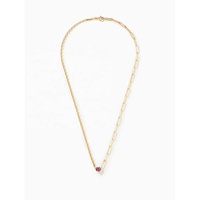 Collier chaîne asymétrique en argent sterling 925 LOZRUNVE, élégant, avec câble mixte et trombone, doré avec pendentif en forme de cœur