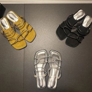 Women's French Style <b>Silver</b> <b>Flat</b> <b>Sandals</b> 2026 New Arrival Summer Lightweight Comfort Outdoor Square Toe with Fairy Like Charm - Product Image 5