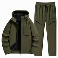 Ensemble de vêtements de sport d'extérieur unisexe, veste à capuche zippée imperméable et respirante, pantalon à cordon de serrage, design personnalisé d'usine OEM