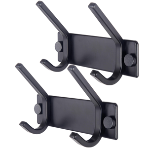 Heavy Duty Matte Black <b>Wall</b> Mounted Coat <b>Rack</b> Premium Stainless Steel 2-Hook Rail For Entryway Bathroom And Kitchen Organizar - Product Image 1