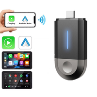 Adaptador Inalámbrico para Auto con CarPlay y Android Auto, Adaptador USB y Tipo-C para Apple CarPlay y Android Auto, Plug and Play, Caja Inteligente CarPlay