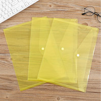 Carpeta de archivos de letras A4 Premium transparente, sobres de plástico impermeables de Material PP con cierre de botón a presión para archivar documentos