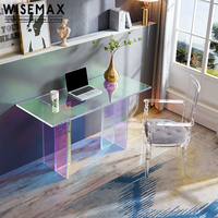 WISEMAX FURNITURE Moderne luxe couleur arc-en-ciel bureau d'ordinateur chambre acrylique bureau à domicile table de bureau pour bureau à domicile