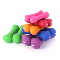 Petits haltères en forme d'os, revêtement vinyle, en fonte, pour femmes, fitness, yoga, entraînement aérobie, bras et corps, durables