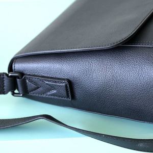 Nouveau sac à bandoulière noir Louises pour homme, sac de créateur de luxe <span class=keywords><strong>Vuitton</strong></span> en cuir de vachette, sacoche à motif litchi - Product Image 4