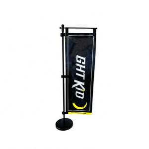 Drapeau japonais mini Nobori personnalisé avec logo imprimé, 10x30cm, 100% polyester, haute qualité, pas cher, avec support - Product Image 4