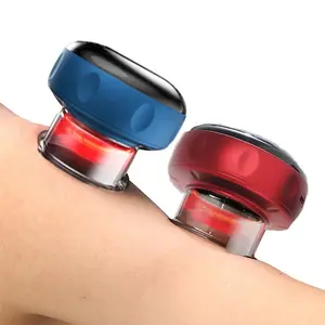 6 Gears Heating Red Light Therapy Cupping Smart New Massage Products Electric Pressure Cupping Scrapping