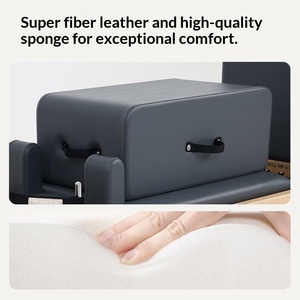 Lettino Pilates Core 2-in-1 e 3-in-1 Semi-Rialzato in Acero Bianco e Rovere per Studio Yoga e Allenamento Modellante Femminile - Product Image 4