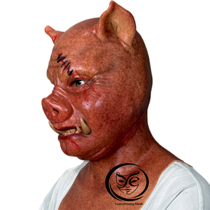 <span class=keywords><strong>Masque</strong></span> de tête en silicone réaliste fait main en usine, <span class=keywords><strong>masque</strong></span> de <span class=keywords><strong>cochon</strong></span> pour film d'<span class=keywords><strong>horreur</strong></span>, accessoires de costume, couvre-chef, masques intégraux réalistes pour film - Product Image 1