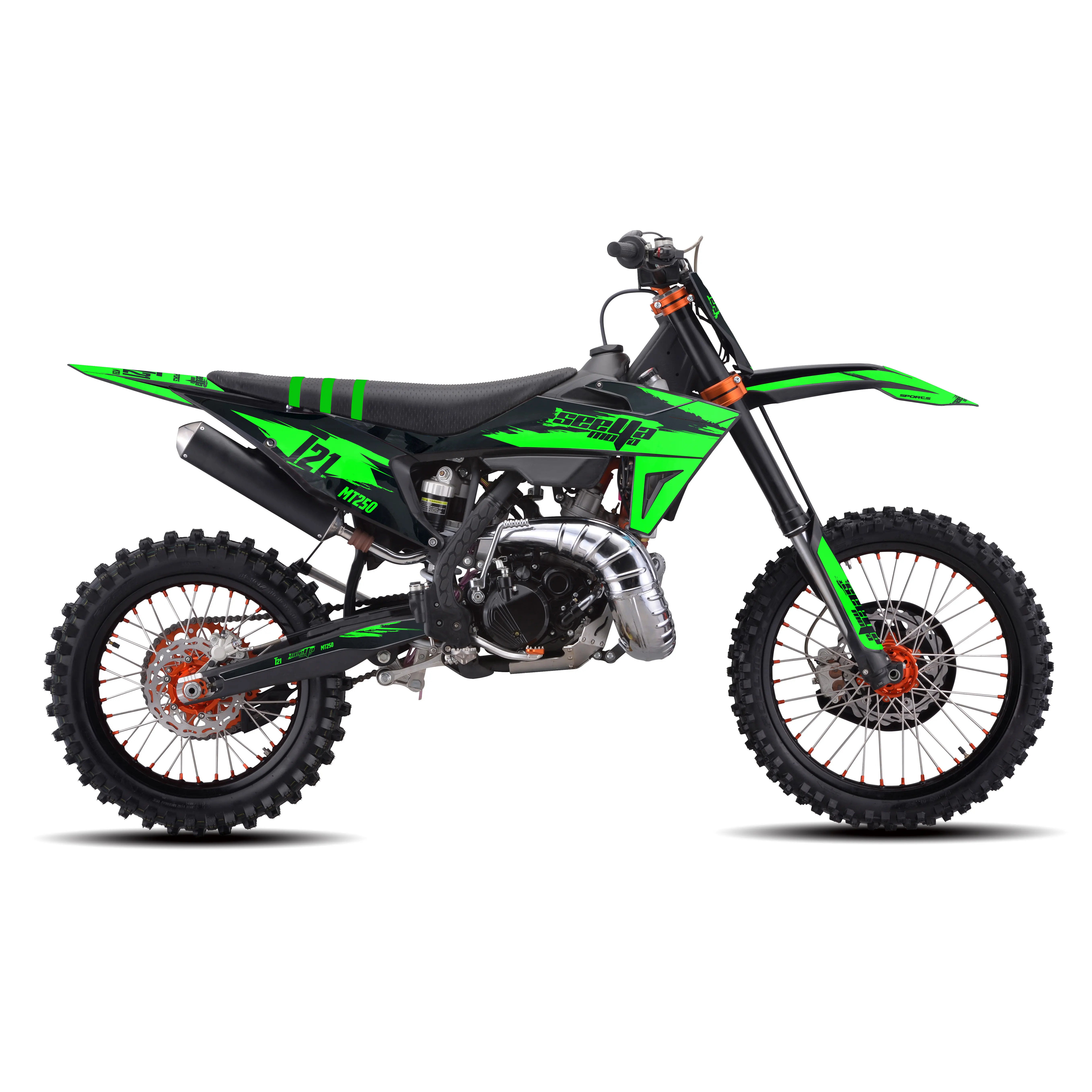 New 2 stroke 250cc liquid cooled 4-valve SOHC balance shaft dirt bike off road motorcycle T21-MT250 with CE