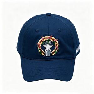 Embroidered Star Baseball Cap Casual Cotton Dad Hat with Unique Wreath Embroidery Adjustable Sports Cap for Outdoor Daily Wear - Product Image 4